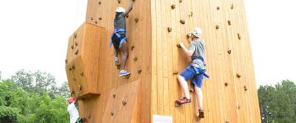Learn the basics of rock climbing, and challenge your group to make it to the top!