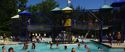 Cool off from the heat with the kids in your group in our pool and play area.