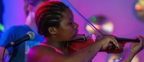 Girl playing violin